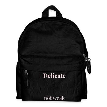 Zartes, nicht schwaches T-Shirt – feminin, aber wild - Kinder Rucksack - Schwarz - Vorne
