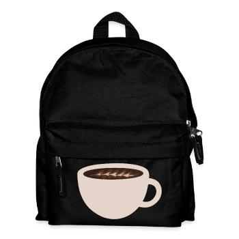 Elegant Coffee Latte Art Illustration - Kids' Backpack - black - Front