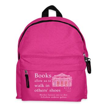 New York City, Drawing Library - Kids' Backpack - fuchsia - Front