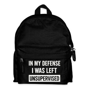 In my defense: unattended - Kids' Backpack - black - Front