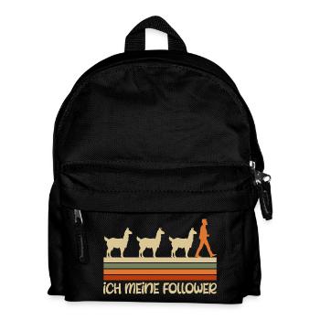 Alpaca Fan I MEAN FOLLOWERS Retro Funny - Kids' Backpack - black - Front
