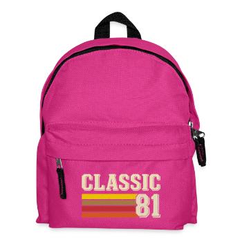 Rétro Classique 81 – Né en 1981 Anniversaire Vintage - Sac à dos Enfant - fuchsia - Devant