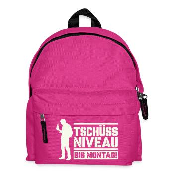 Tschüss Niveau bis Montag - Kinder Rucksack - Fuchsia - Vorne