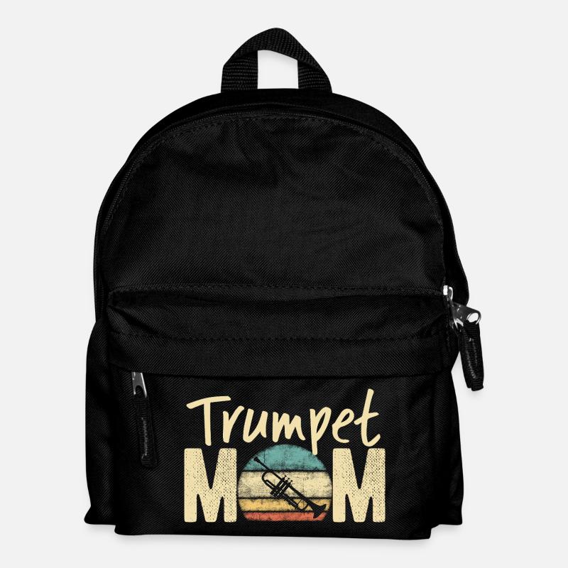 Trompette Maman Rétro Vintage Marching Band Design - Sac à dos Enfant - noir