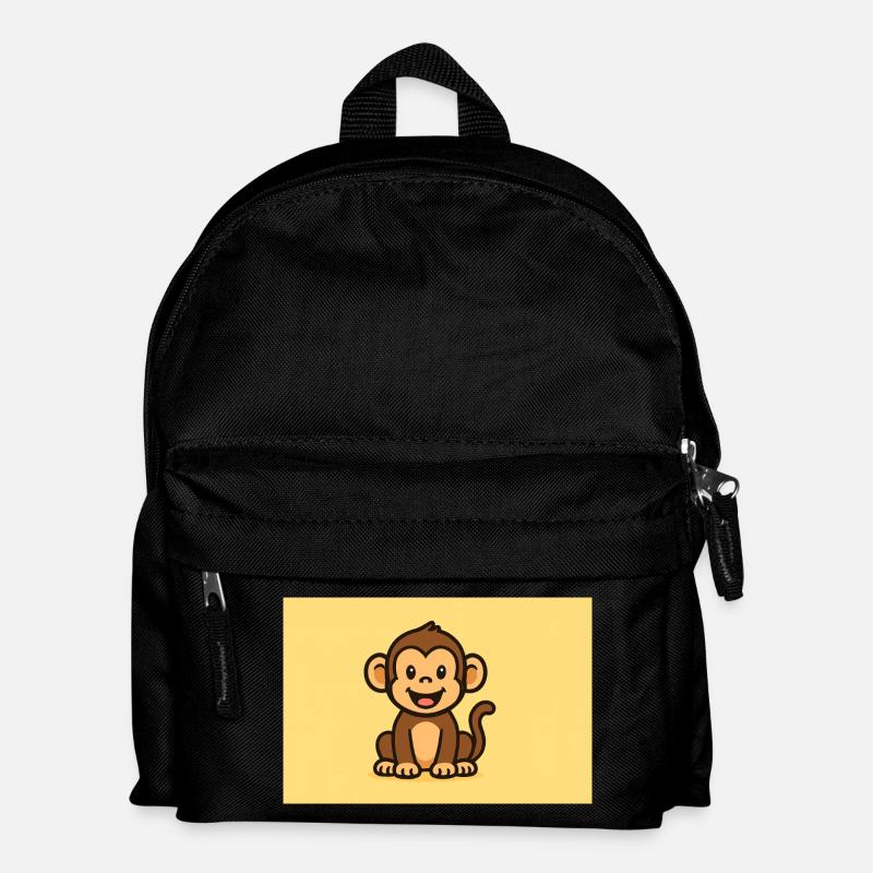 affe - Kinder Rucksack - Schwarz