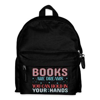 Bücherträume in deinen Händen - Kinder Rucksack - Schwarz - Vorne