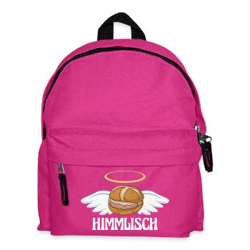 Himmlisch bayrische Leberkassemmel mit Flügeln  - Kinder Rucksack - Fuchsia - Vorne