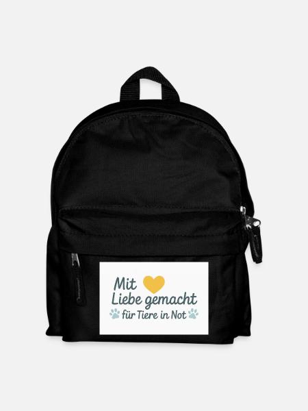 Für Tiere in Not - Kinder Rucksack - Schwarz