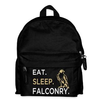 Falconry Falconer Falconer Falconer Falconry Bird of Prey - Kids' Backpack - black - Front