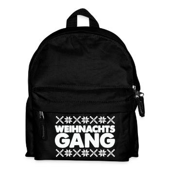 Weihnachtsgang Norwegen Muster - Kinder Rucksack - Schwarz - Vorne