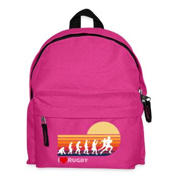 Rugby Rétro Evolution Coucher de soleil - Sac à dos Enfant - fuchsia - Devant