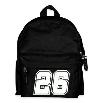 Zahl 26  - Kinder Rucksack - Schwarz - Vorne