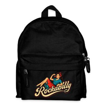 Rockabilly Femme Années 50 Allongé Jupon Cadeau - Sac à dos Enfant - noir - Devant
