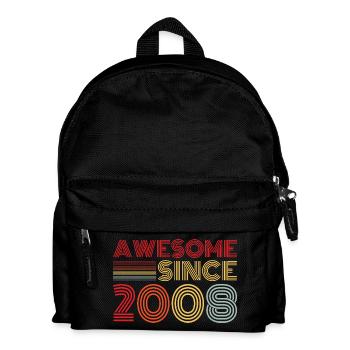 Vintage 2008 Retro-Geburtstagsgeschenk 2008 - Kinder Rucksack - Schwarz - Vorne