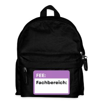 Fachbereich Schild Lila - Kinder Rucksack - Schwarz - Vorne