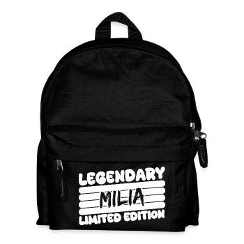 Name Milia - Kinder Rucksack - Schwarz - Vorne