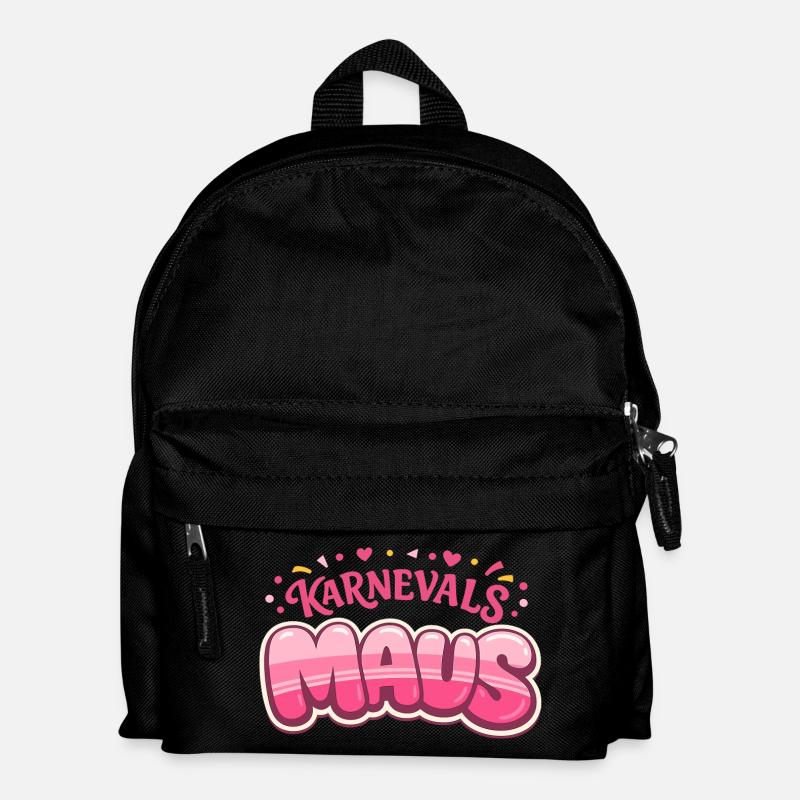 Karnevalsmaus Köln – Kölner Karneval - Kinder Rucksack - Schwarz