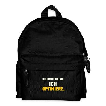 I optimize – Not lazy - Kids' Backpack - black - Front