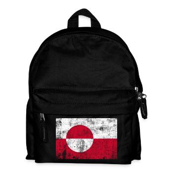 Greenland / Greenland Flag Grunge Retro Vintage - Kids' Backpack - black - Front