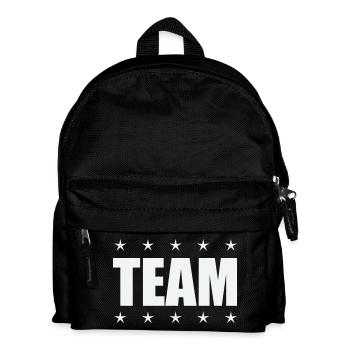Team mit Sternen - Kinder Rucksack - Schwarz - Vorne