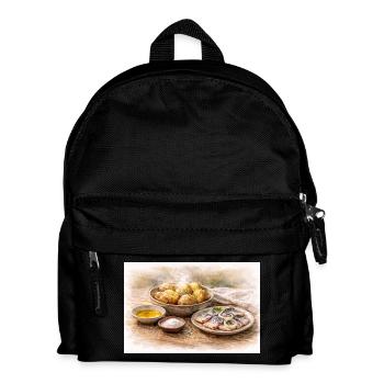 Pommes de terre veste avec hareng ukrainien - Sac à dos Enfant - noir - Devant
