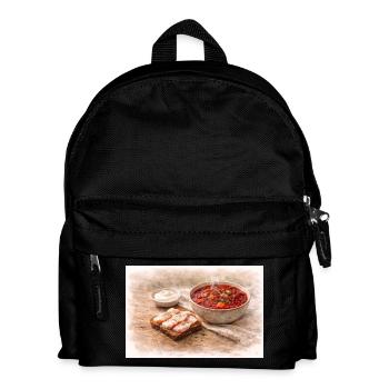 Borsch with Salo - Kids' Backpack - black - Front