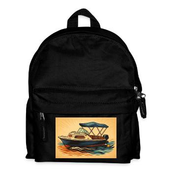 Ambiance de vacances en bateau à moteur - Sac à dos Enfant - noir - Devant
