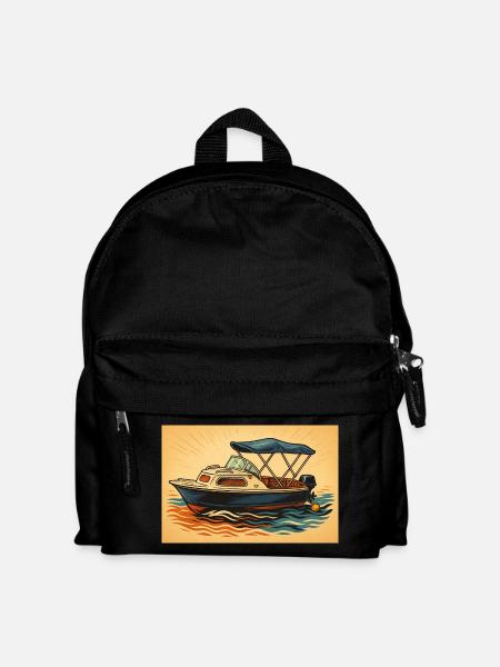 Motorboat holiday feeling - Kids' Backpack - black