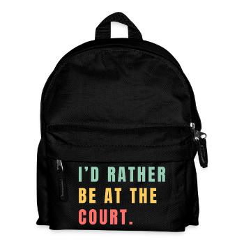 I'd rather be at the court - Kids' Backpack - black - Front