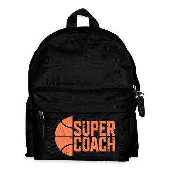 Super Coach humor sports coach basketball team - Kids' Backpack - black - Front