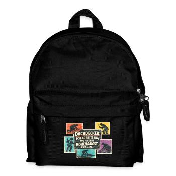 Couvreur parlant de Rétro Collage - Sac à dos Enfant - noir - Devant