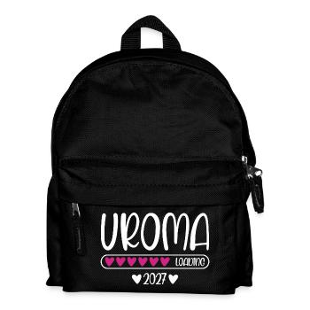 Uroma 2027 loading Herzchen Ladebalken - Kinder Rucksack - Schwarz - Vorne
