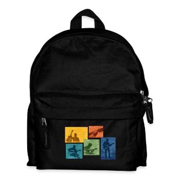 Blocs de couleur grunge pour guitare - Sac à dos Enfant - noir - Devant