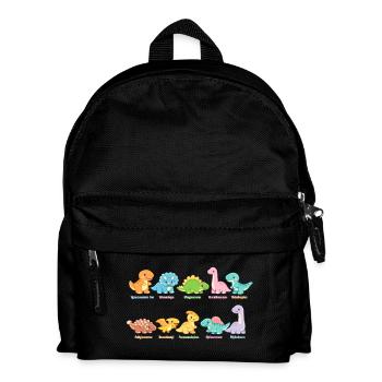 Troupe de dinosaures colorés Mignons dinosaures - Sac à dos Enfant - noir - Devant