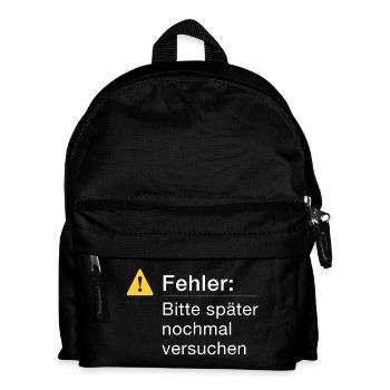 Fehler: Bitte noch einmal versuchen Informatik - Kinder Rucksack - Schwarz - Vorne