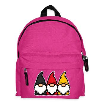Trio des nains de jardin allemands Noir Rouge Or - Sac à dos Enfant - fuchsia - Devant