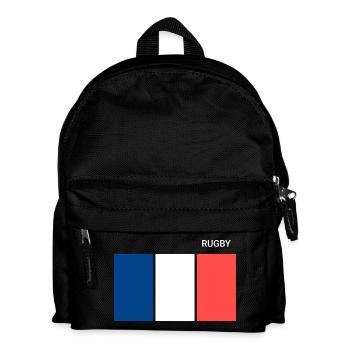 Rugby French Flag - Kids' Backpack - black - Front