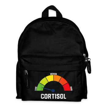 Cortisol faible – Conception anti-stress relaxée - Sac à dos Enfant - noir - Devant
