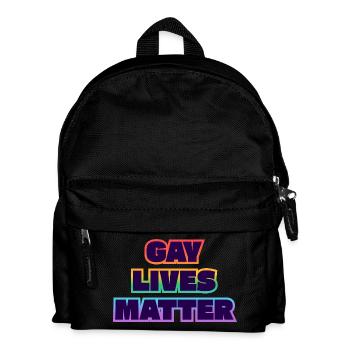 Gay Lives Matter Regenbogen-Erklärung - Kinder Rucksack - Schwarz - Vorne