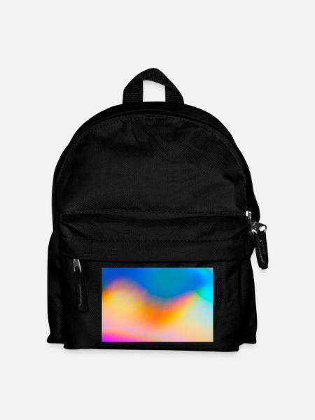 Color Waves Gradient Backdrop - Kids' Backpack - black