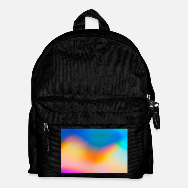 Color Waves Gradient Backdrop - Kids' Backpack - black