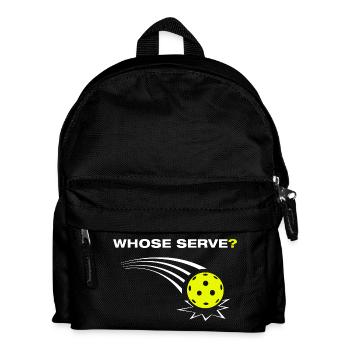 Whose serve? lustiges Pickleball Spieler - Kinder Rucksack - Schwarz - Vorne