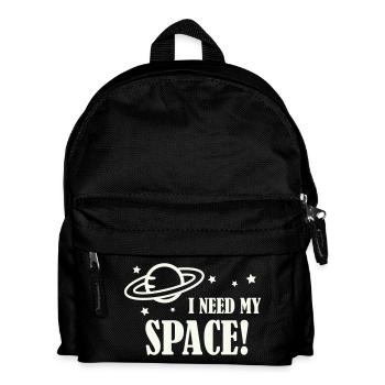 Ich brauche meinen Weltraum! - Kinder Rucksack - Schwarz - Vorne
