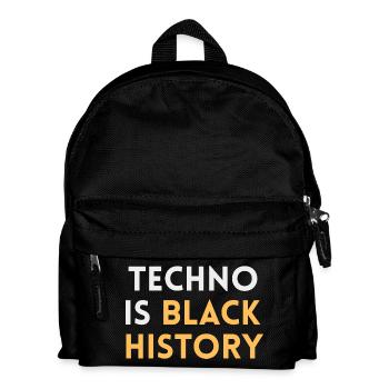 Techno Black History - Tenue Techno Festival Rave - Sac à dos Enfant - noir - Devant