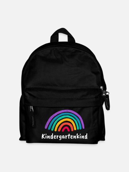 Kindergartenkind Regenbogen - Kinder Rucksack - Schwarz