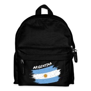 Argentina Argentinien Argentinische Flagge Brush - Kinder Rucksack - Schwarz - Vorne