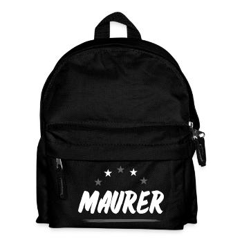 Maurer Beruf - Kinder Rucksack - Schwarz - Vorne