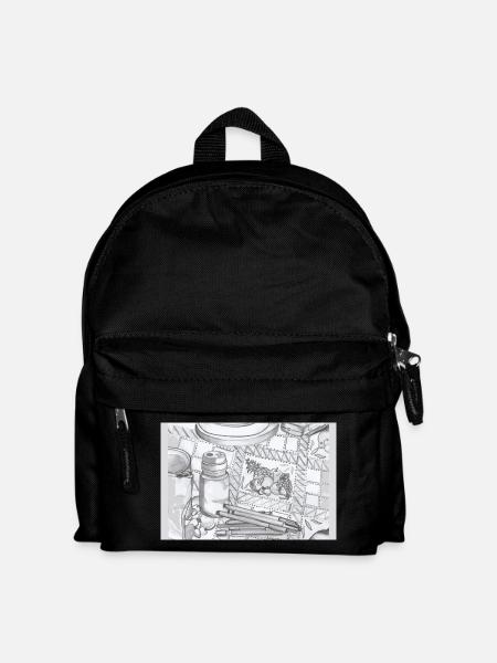 Skizzen aus der Küche und ein ganz normaler Tag - Kinder Rucksack - Schwarz