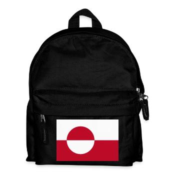 Greenland Flag - Greenlandic Flag - Kids' Backpack - black - Front
