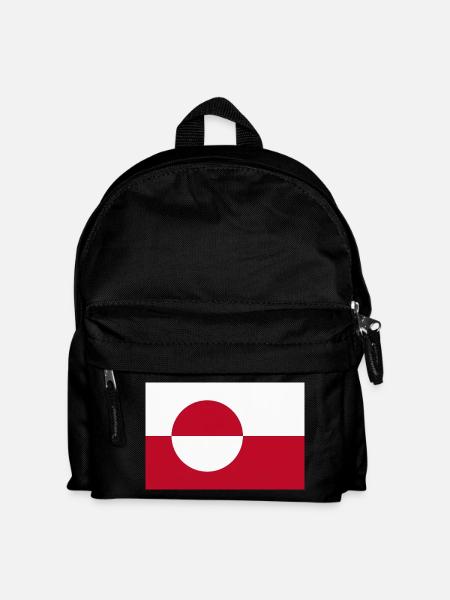 Grönländische Flagge – grönländische Flagge - Kinder Rucksack - Schwarz